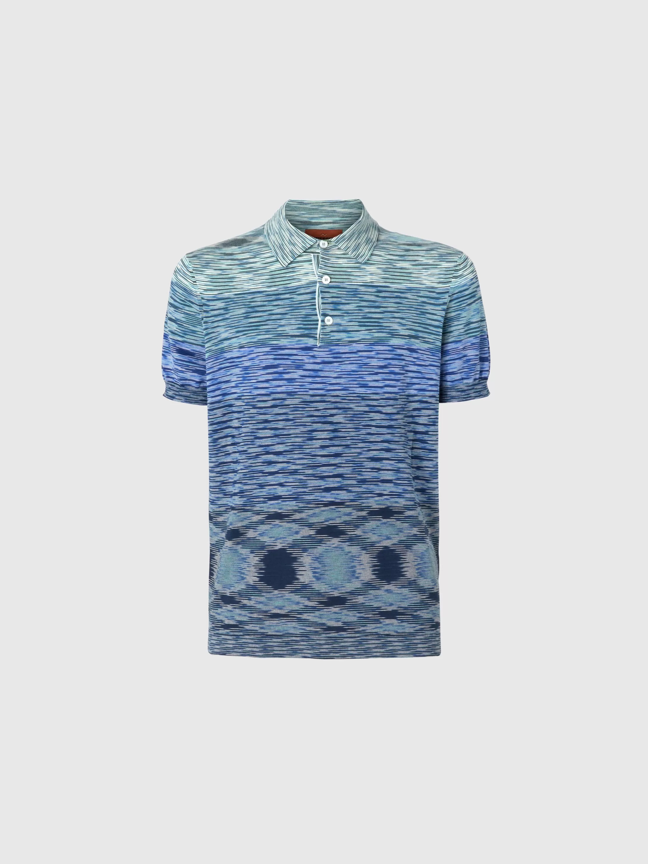 Missoni Polo in maglia di cotone fiammato dégradé | Uomo Polo & Tshirts