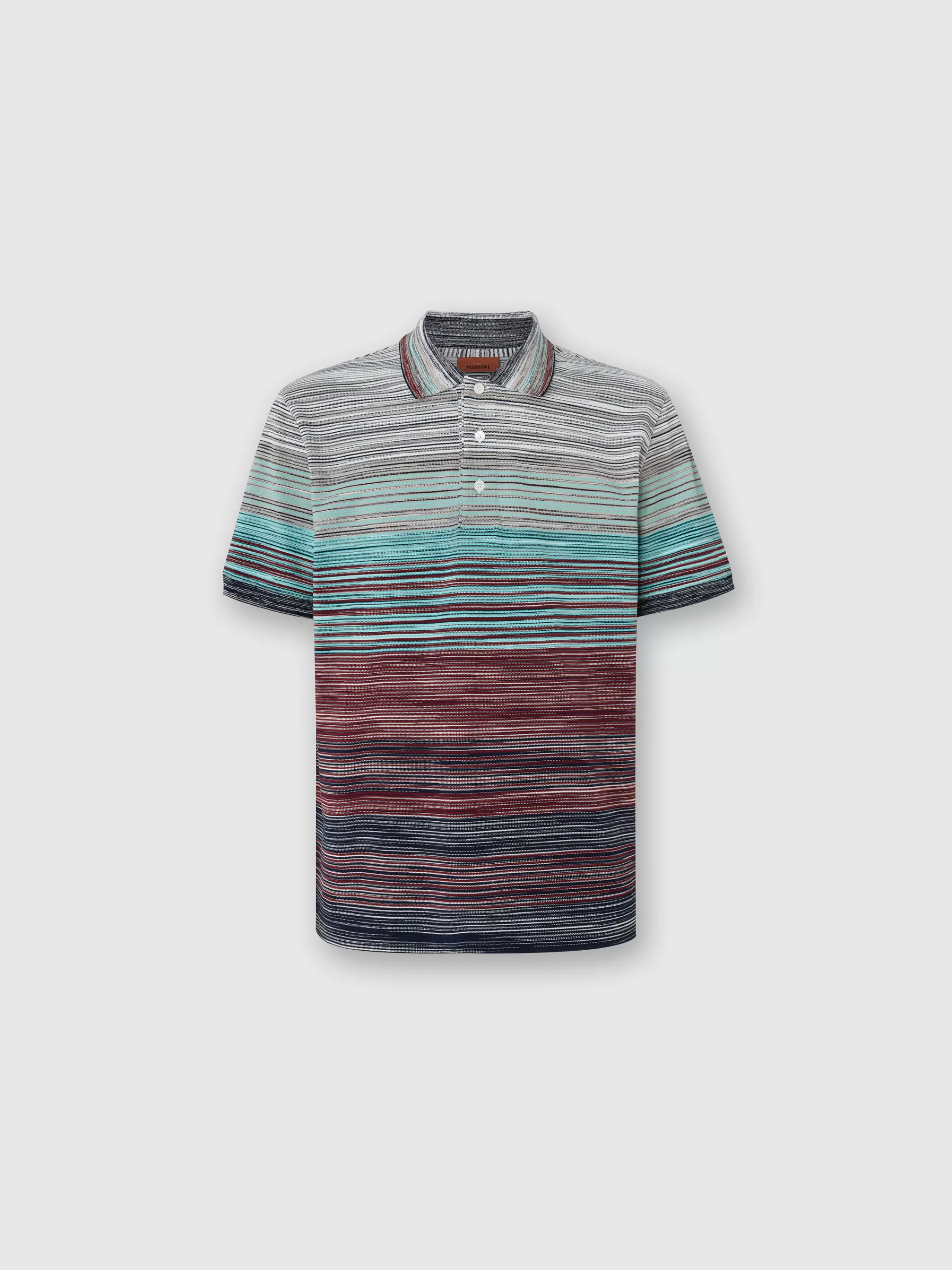 Missoni Polo in piquet di cotone fiammato sfumato | Uomo Polo & Tshirts