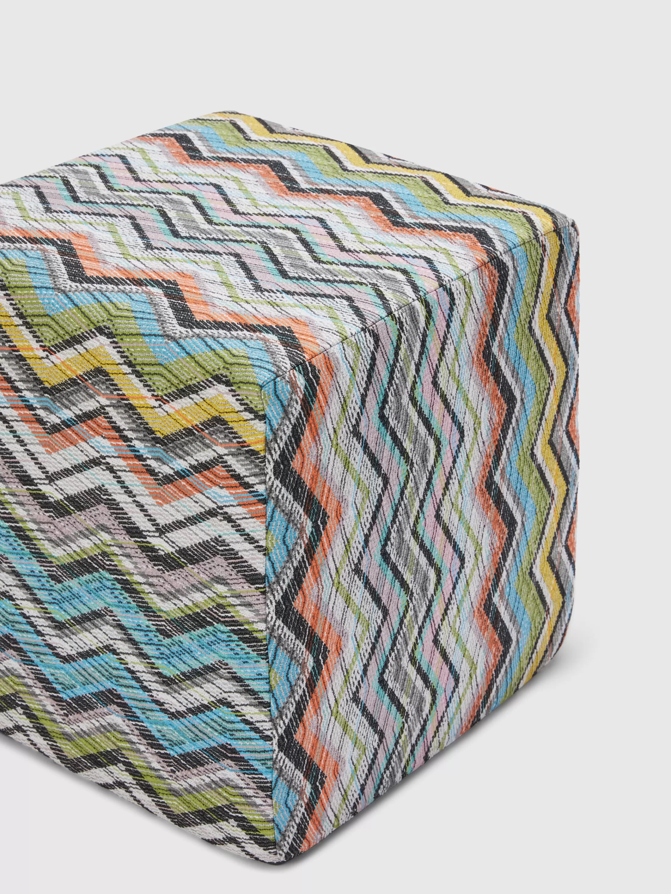 Missoni Pouf cubico Carioca 40x40x40 cm in misto cotone chevron | Pouf