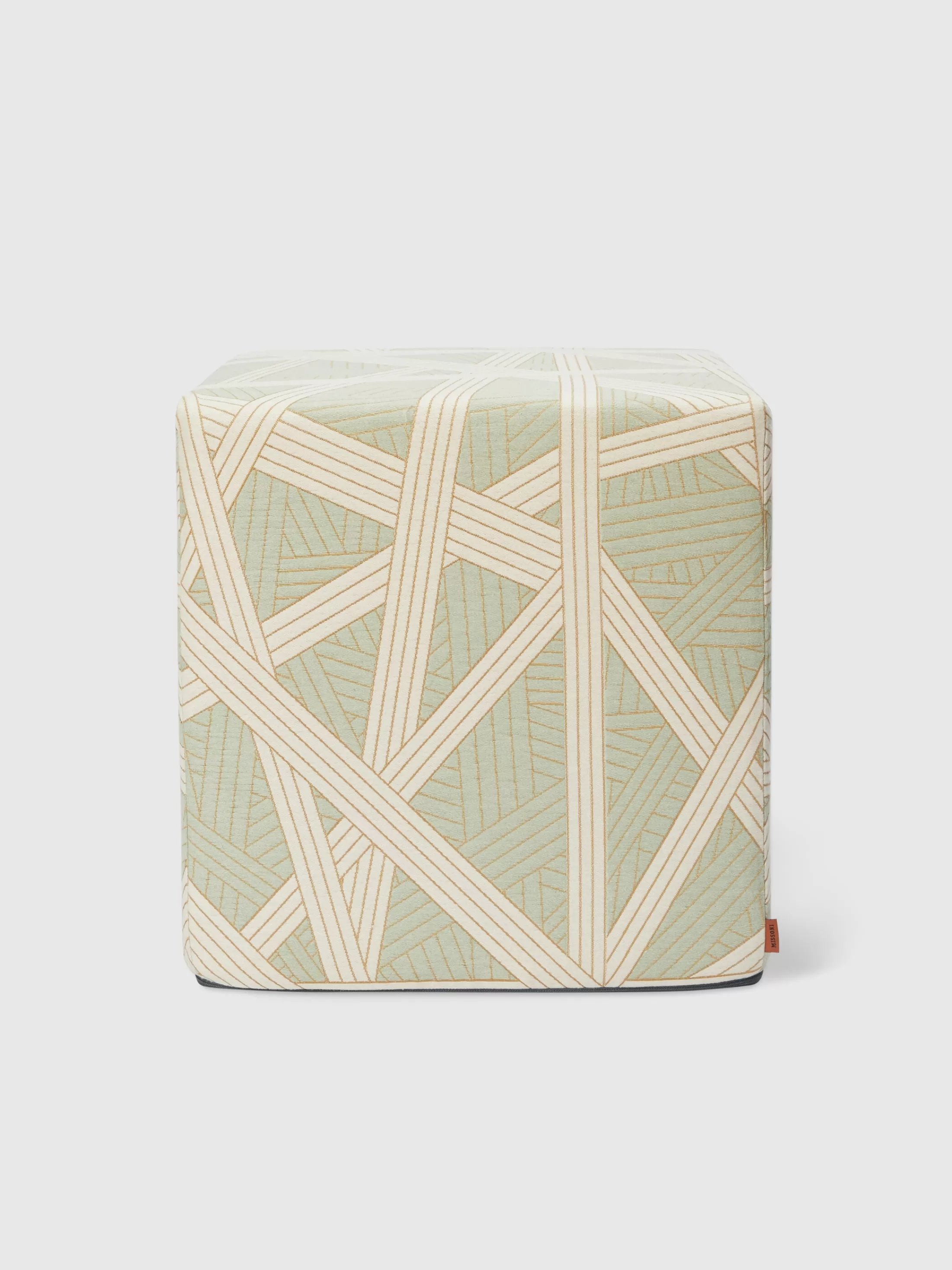 Missoni Pouf cubico Nastri 40x40x40 cm con impunture a contrasto | Pouf