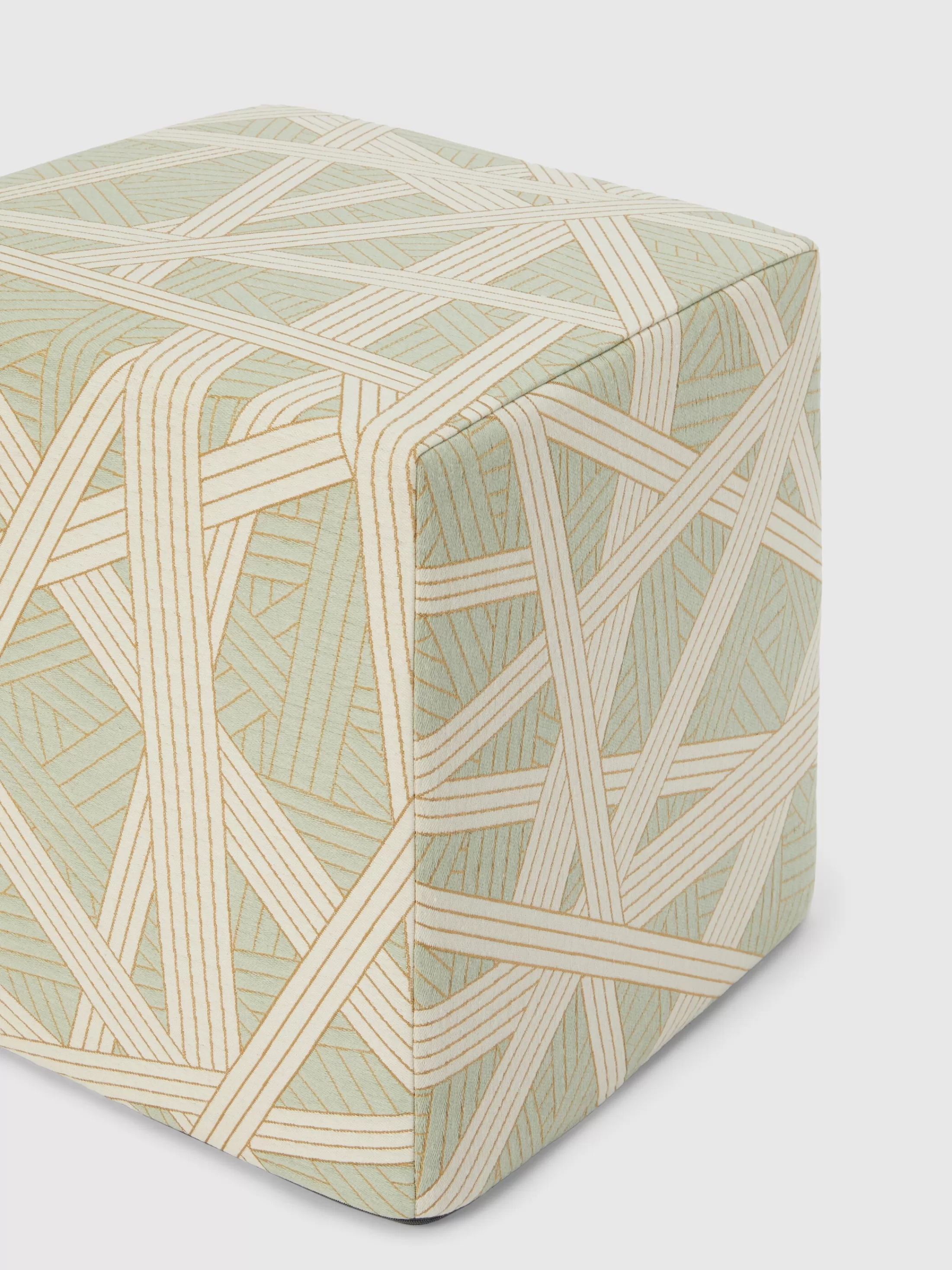 Missoni Pouf cubico Nastri 40x40x40 cm con impunture a contrasto | Pouf