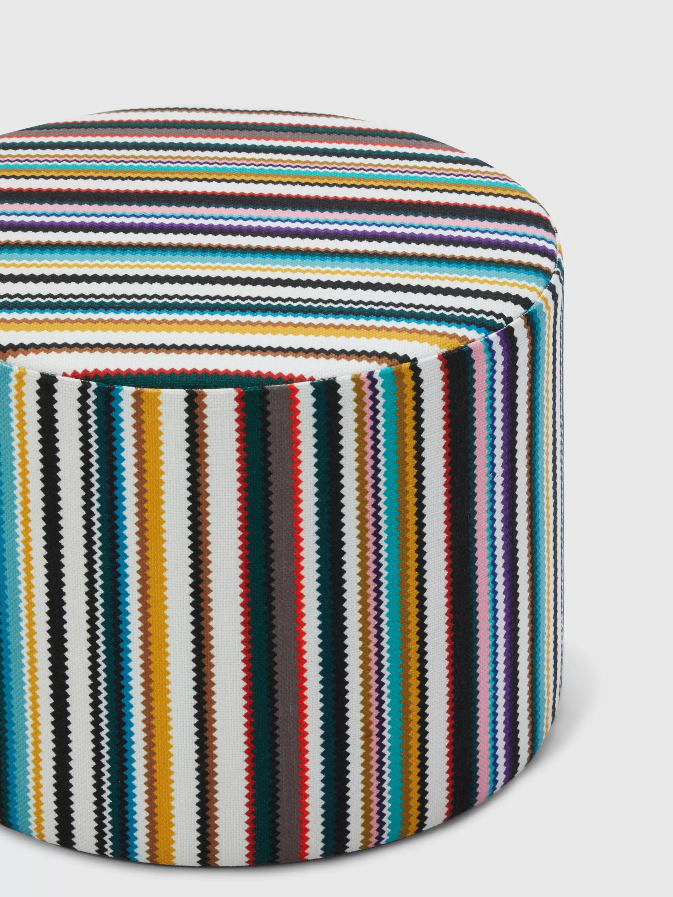 Missoni Pouf da esterno cilindrico Shangai 40x30 cm zig zag | Pouf