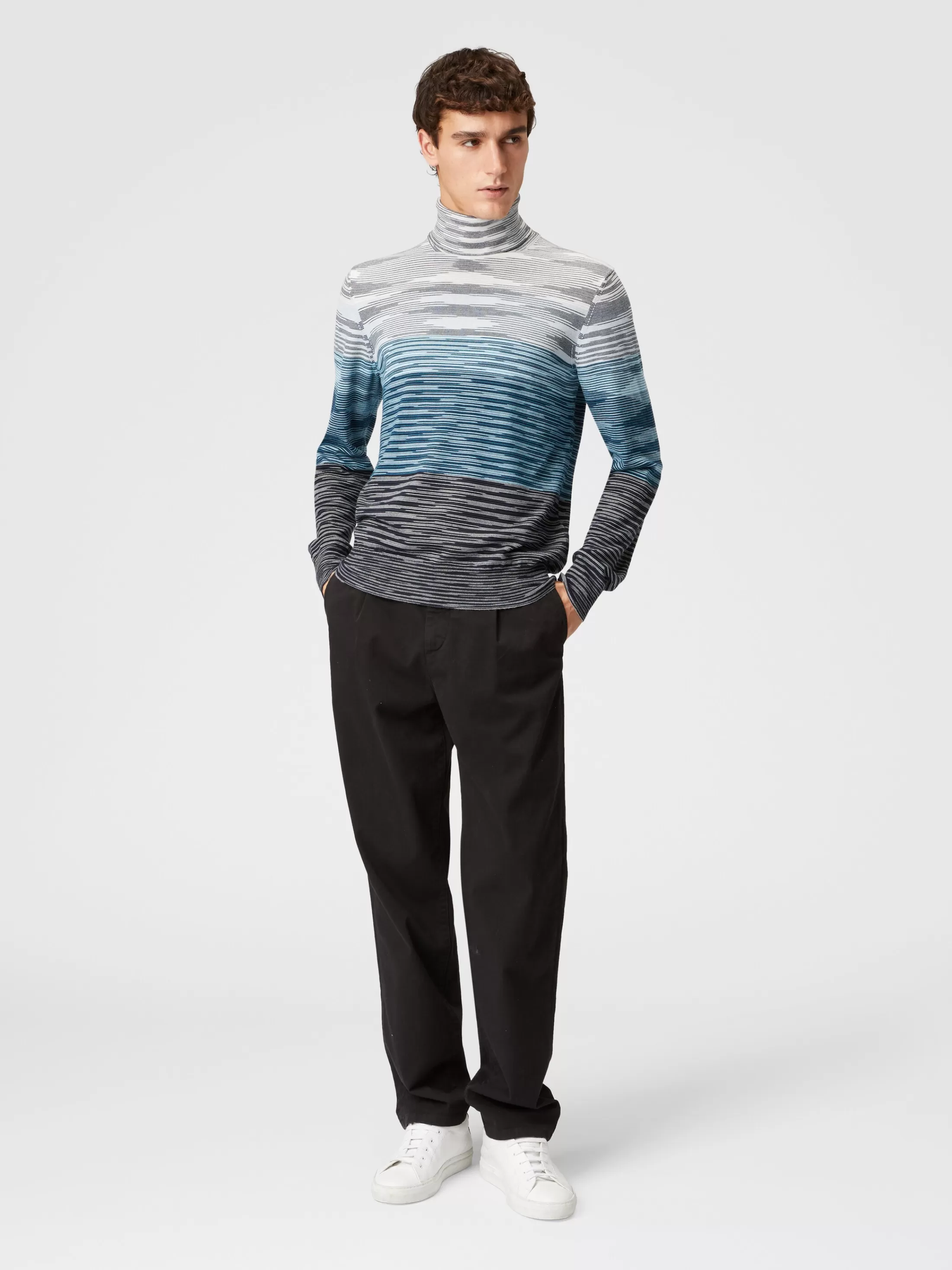 Missoni Pullover a collo alto in lana fiammata | Uomo Maglieria