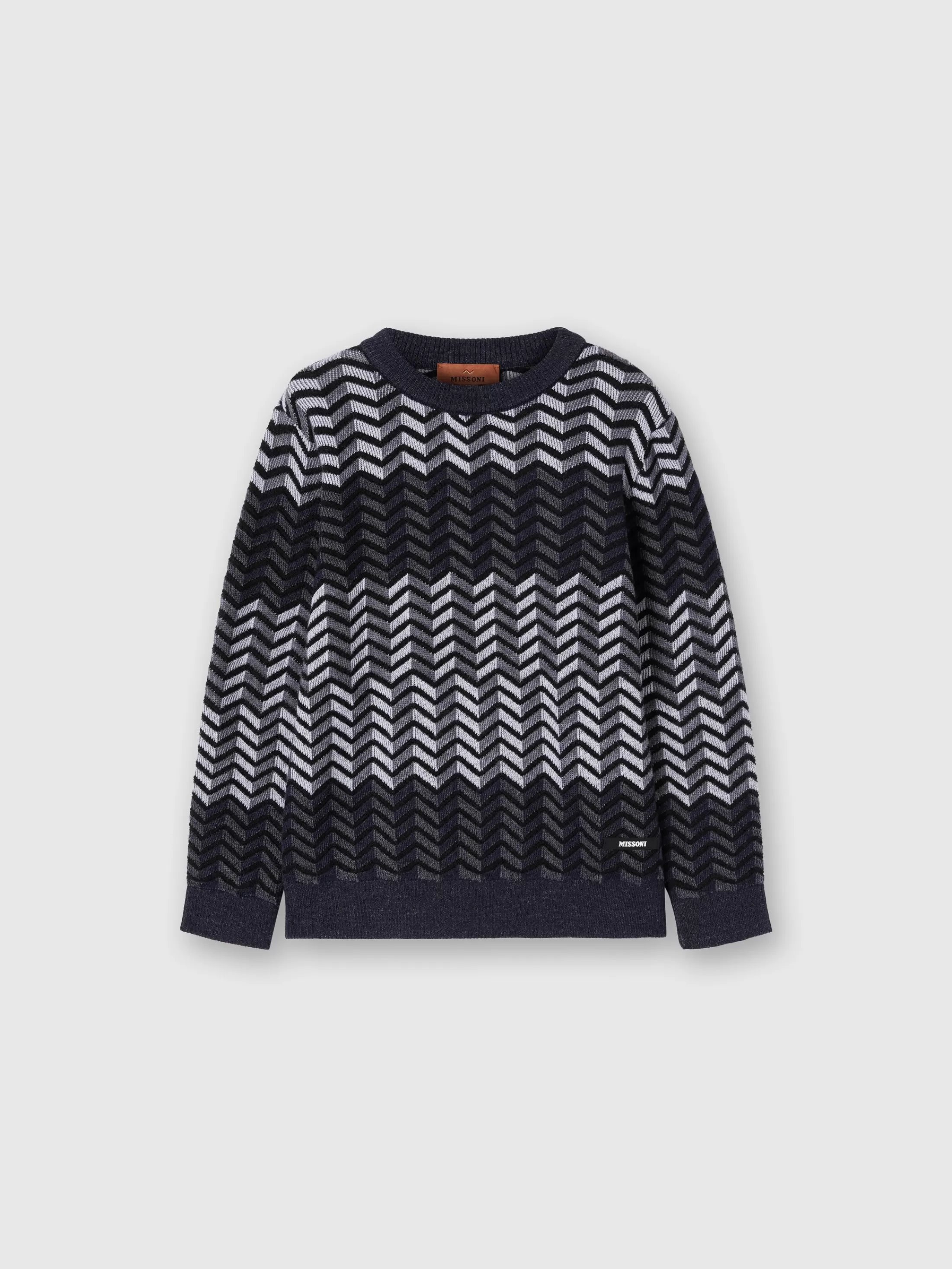 Missoni Pullover girocollo in lana vergine zig zag | Bambino Abbigliamento