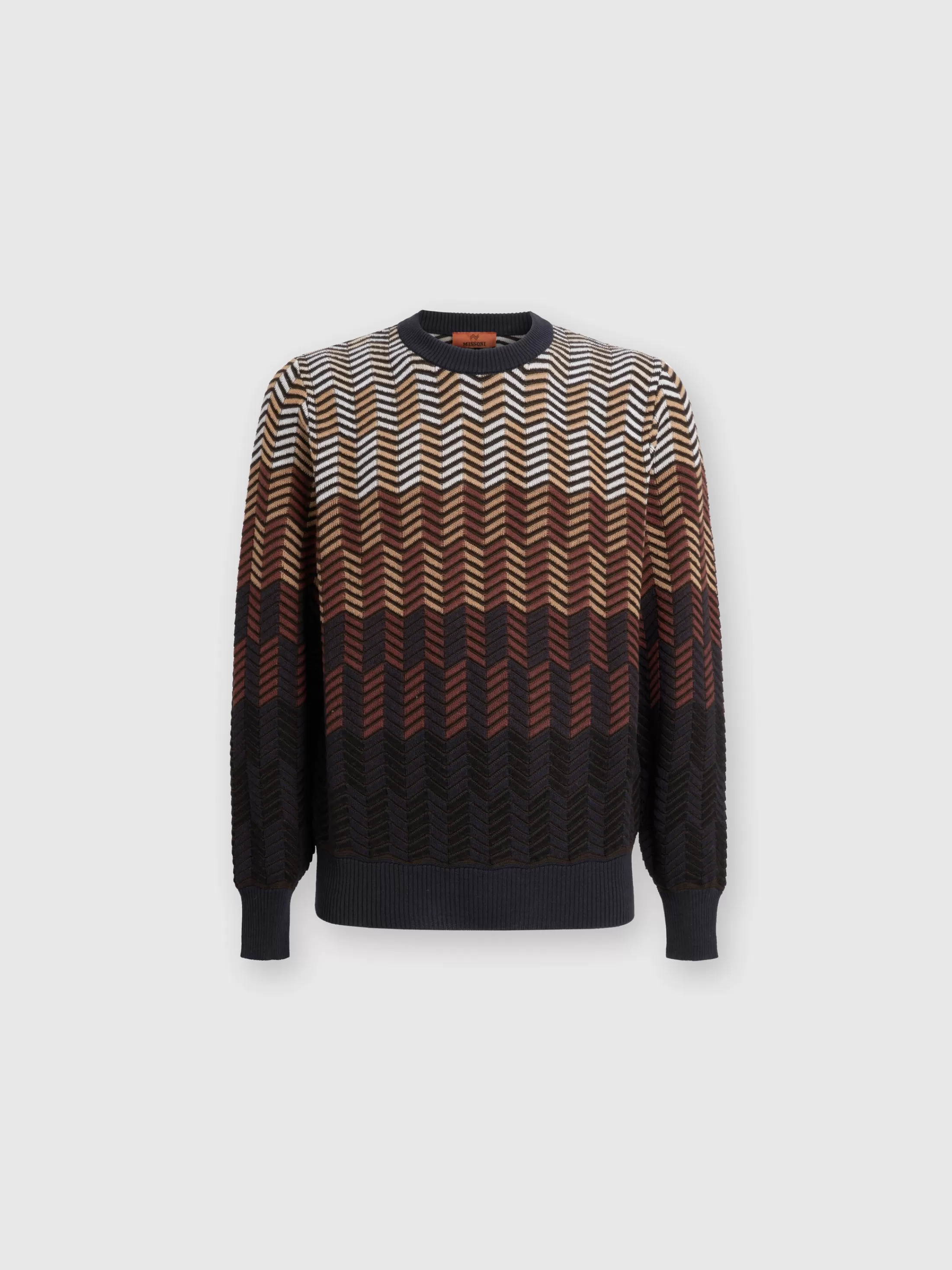 Missoni Pullover girocollo in lana vergine zig zag | Uomo Maglieria