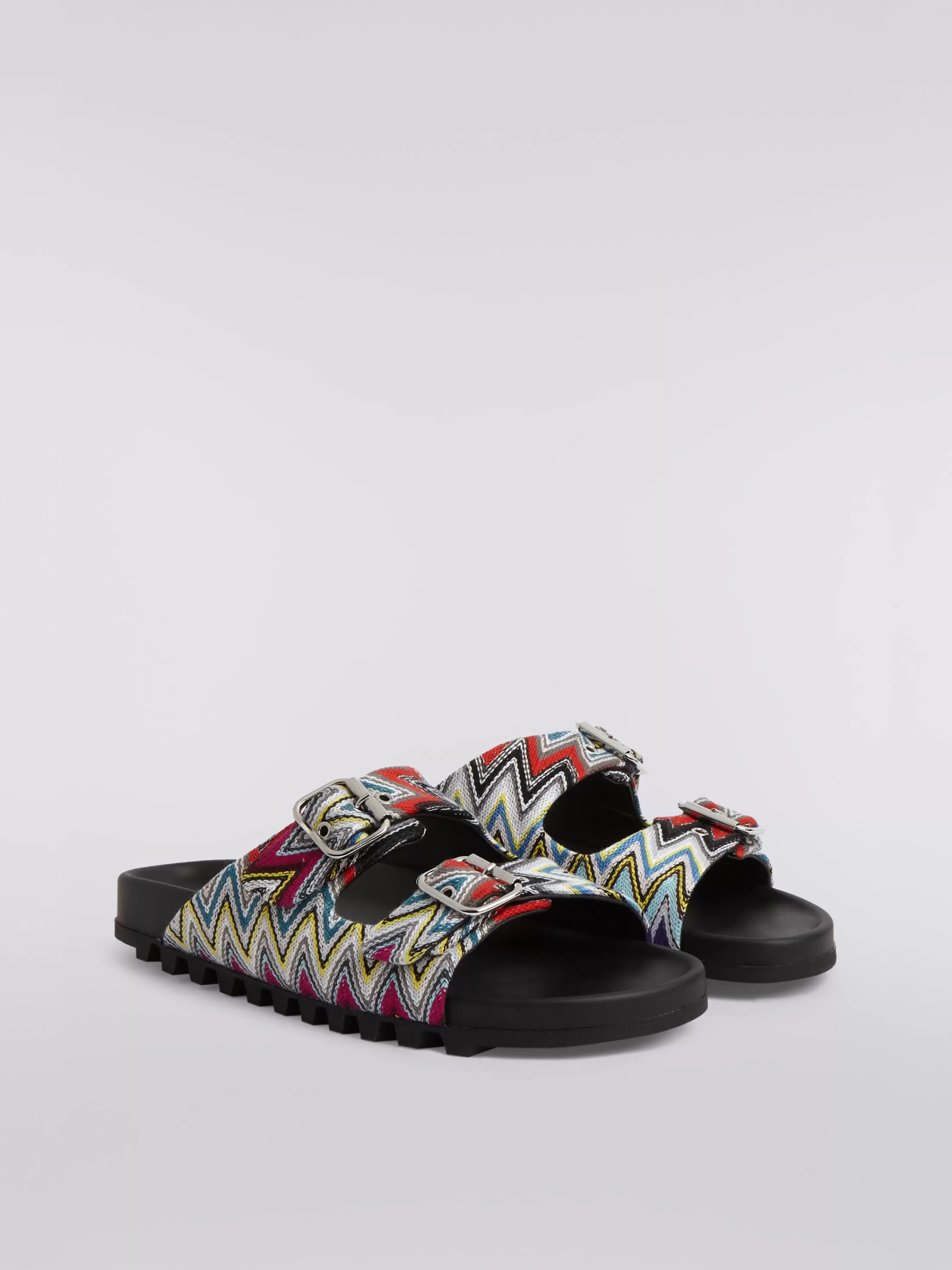 Missoni Sandali con doppia fascia in tessuto fiammato | Uomo Abbigliamento | Scarpe