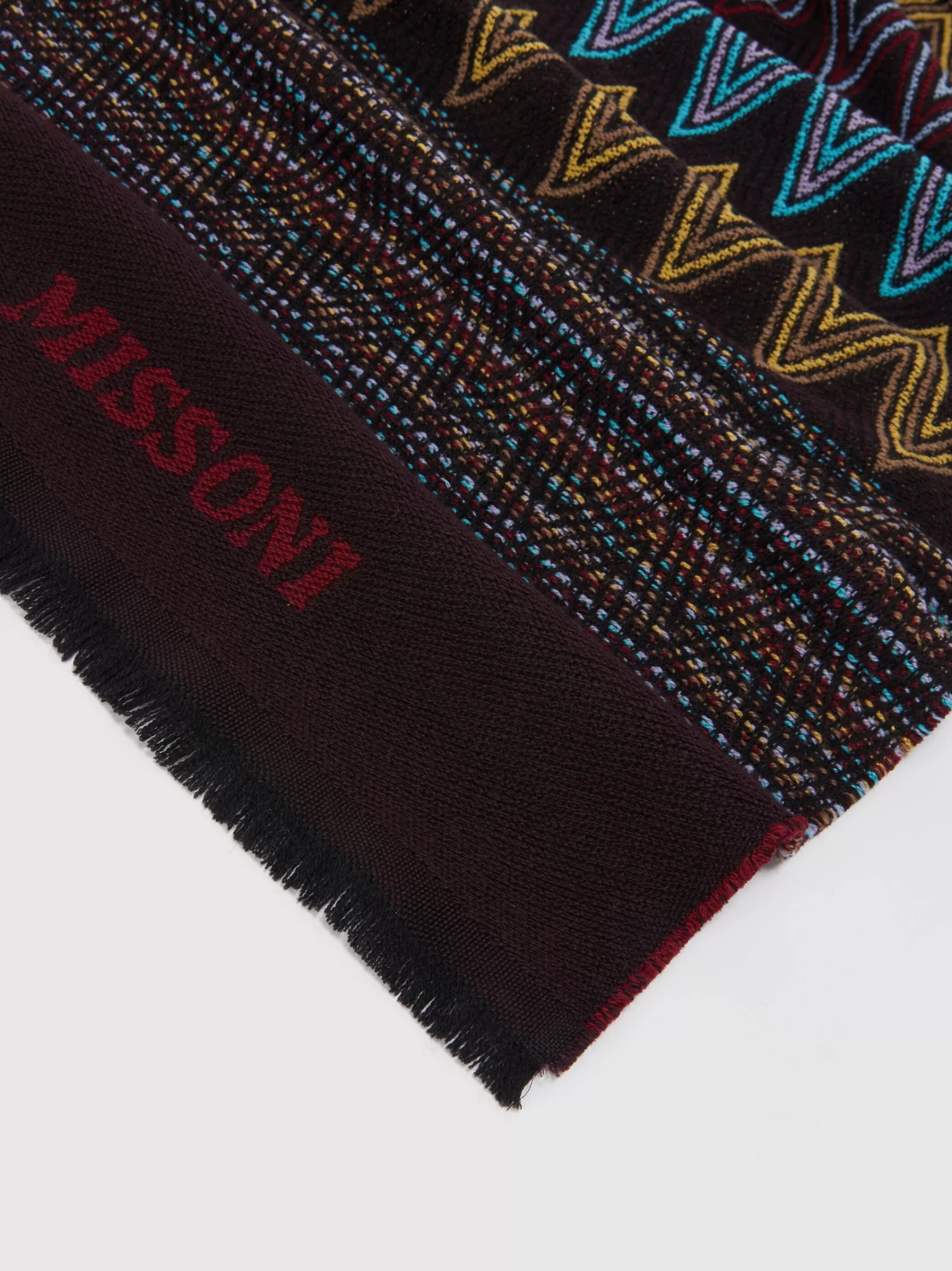 Missoni Scialle in lana multilavorazione con logo | Uomo Sciarpe E Foulard