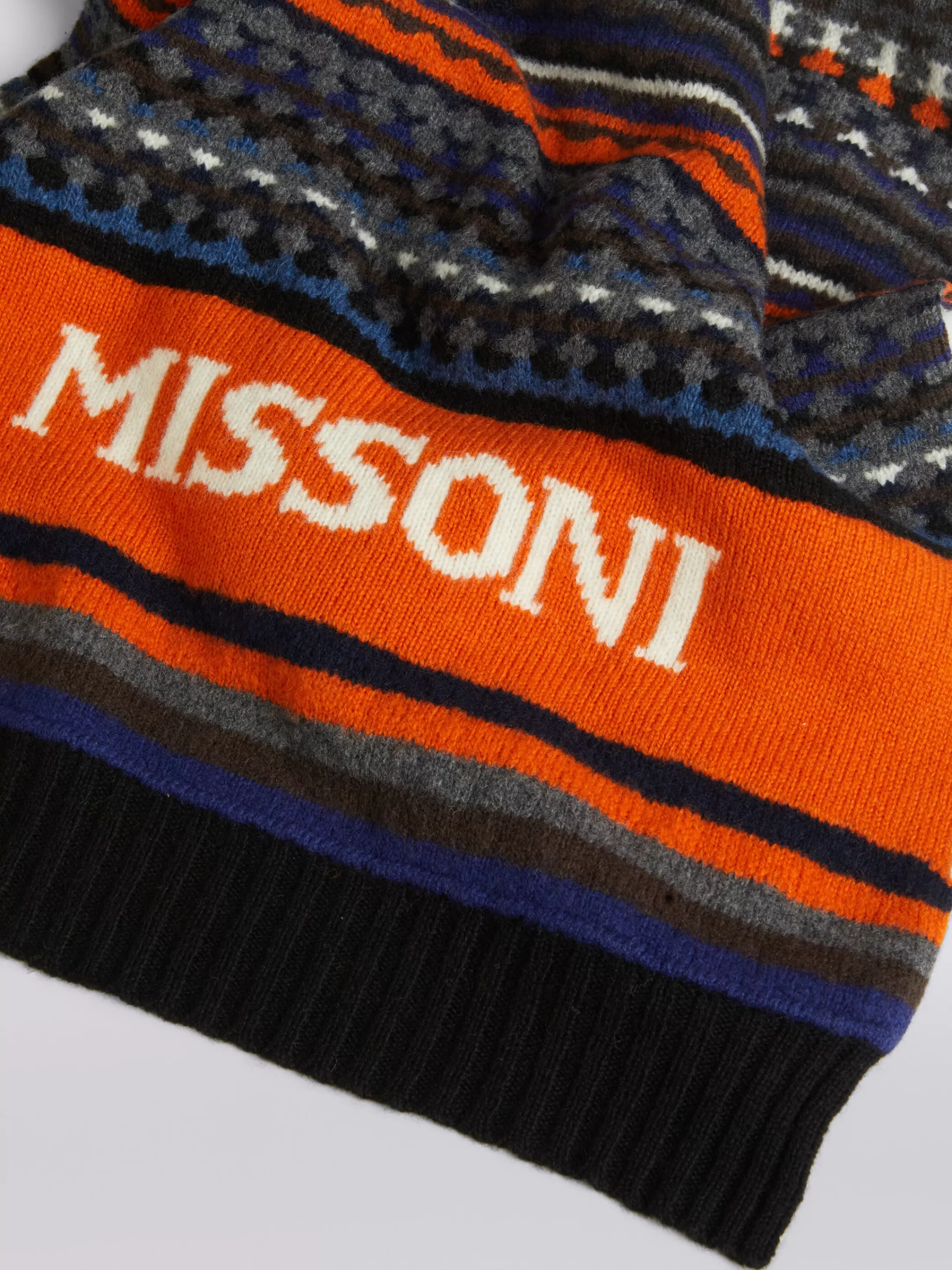 Missoni Sciarpa in lana jacquard con logo | Uomo Sciarpe E Foulard