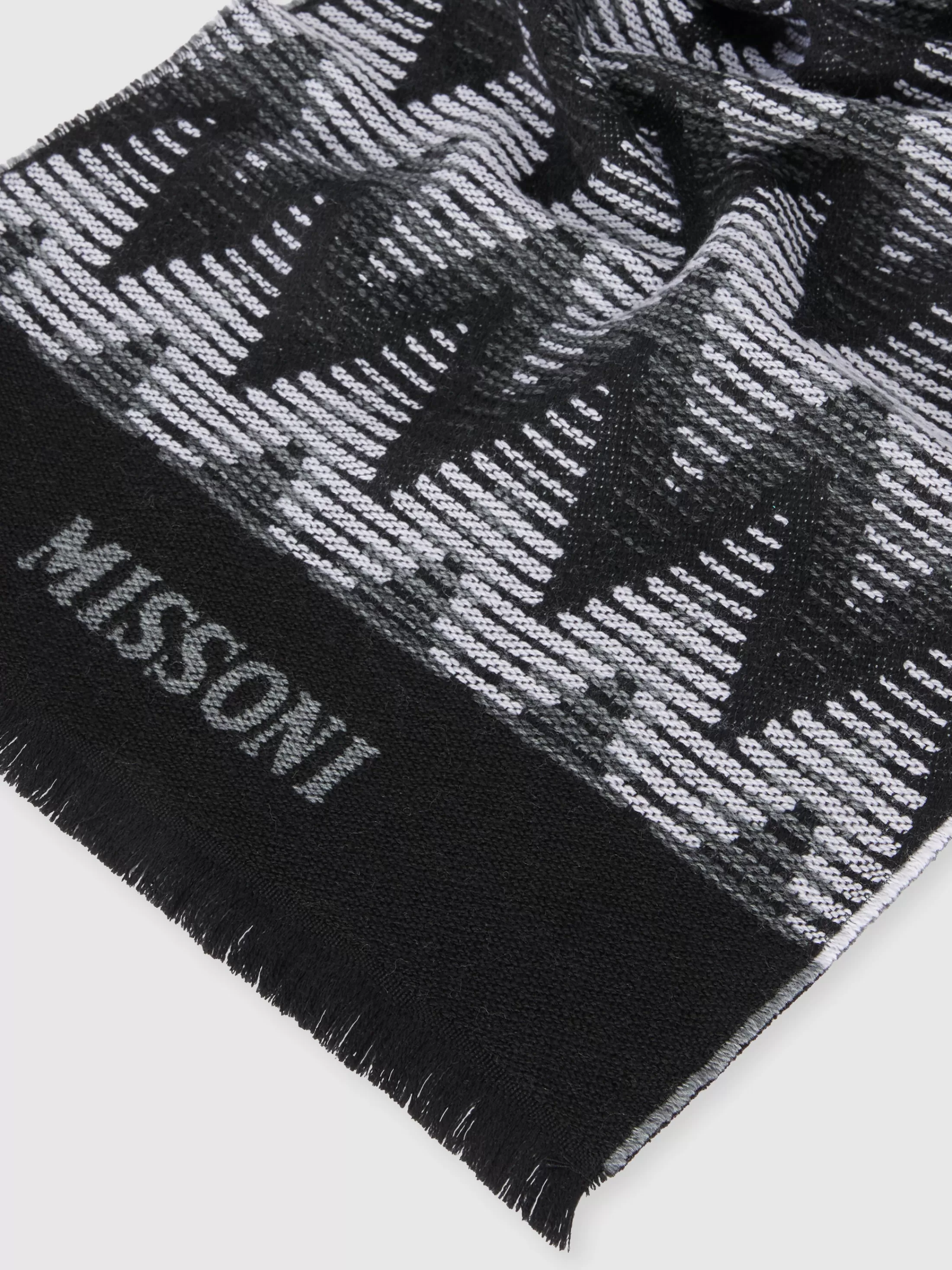 Missoni Sciarpa in lana zig zag con logo | Uomo Sciarpe E Foulard