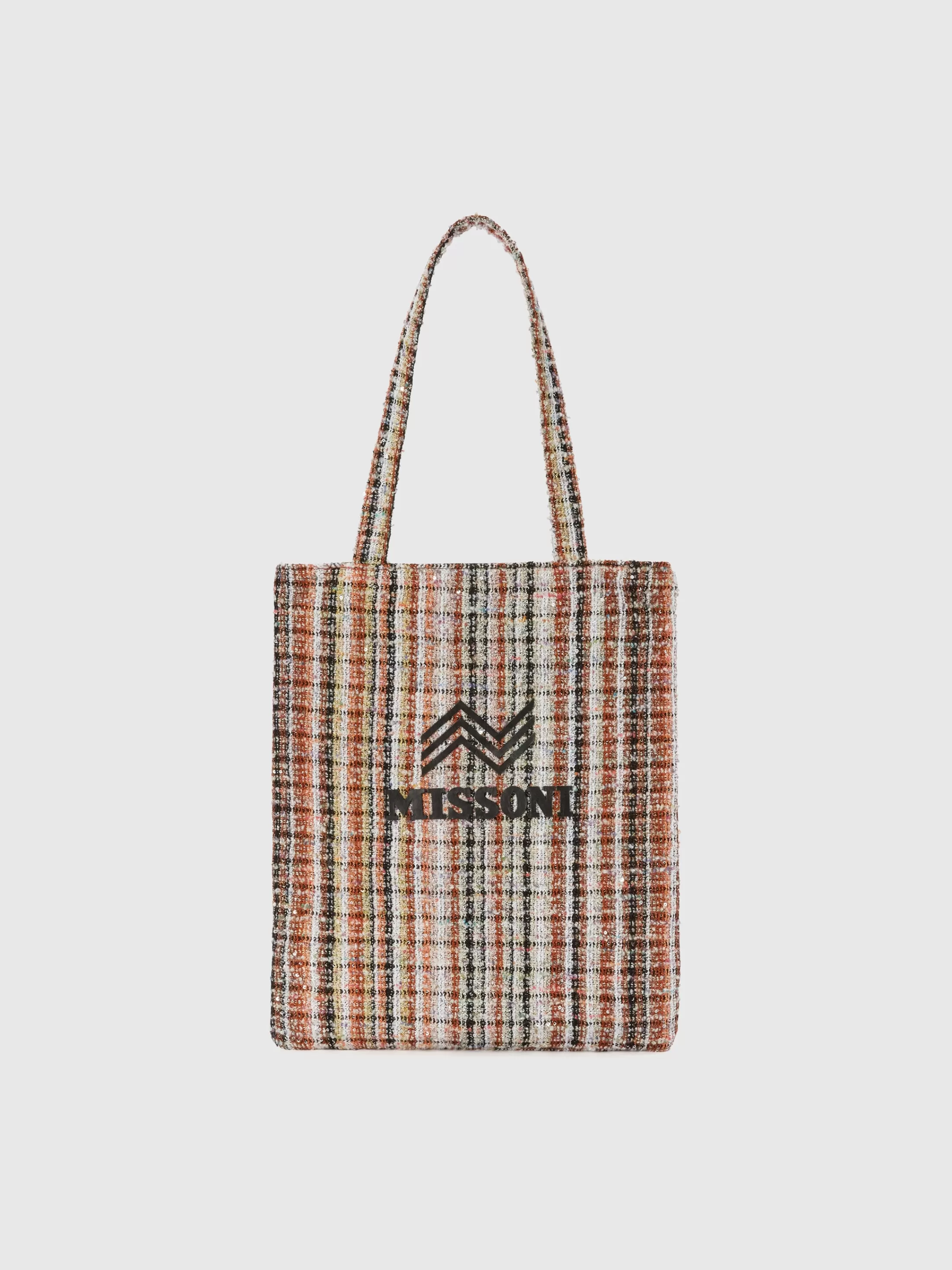 Missoni Shopper in tessuto lamé con logo | Donna Borse