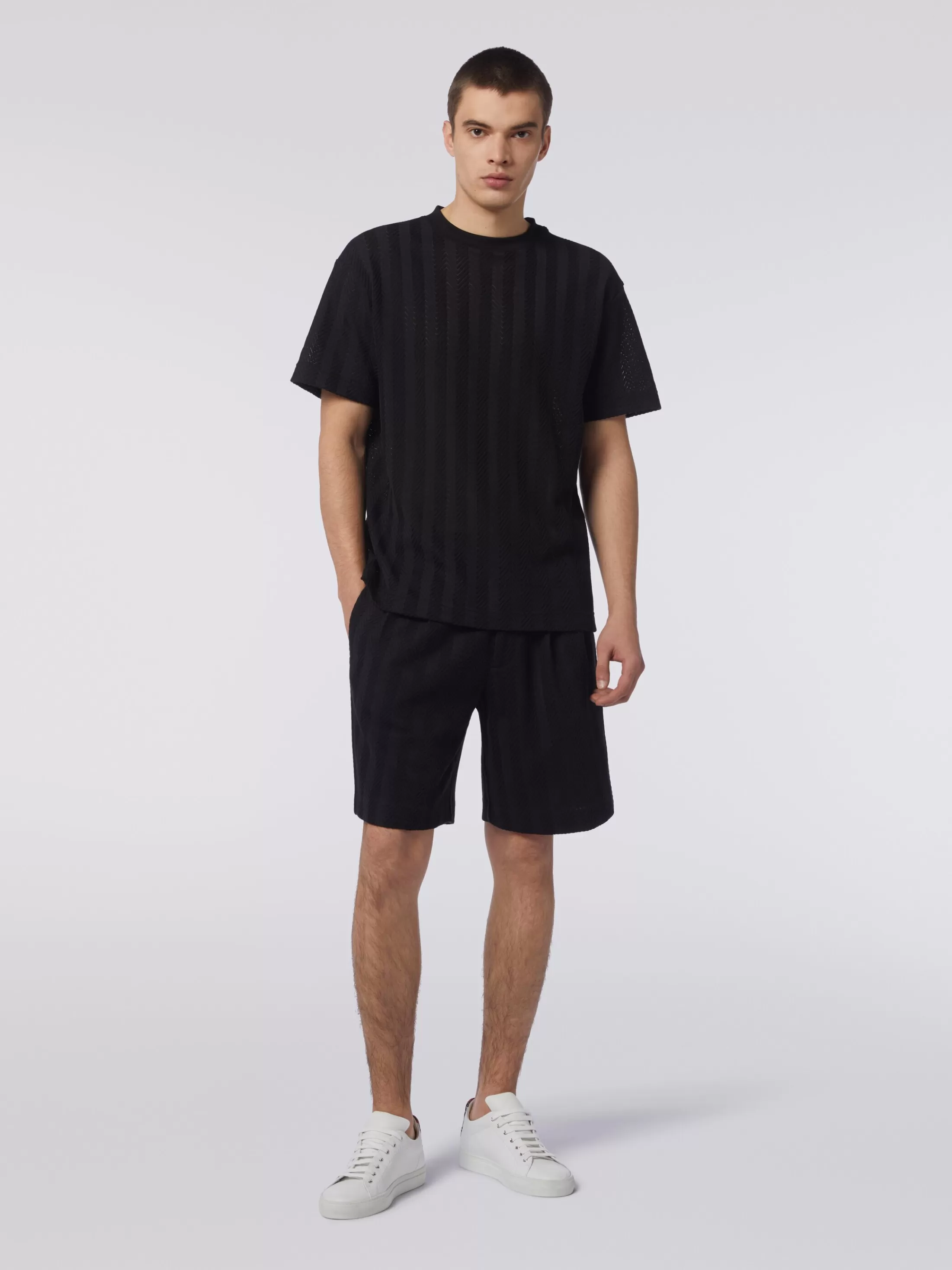 Missoni Shorts in cotone e viscosa zig zag | Uomo Pantaloni