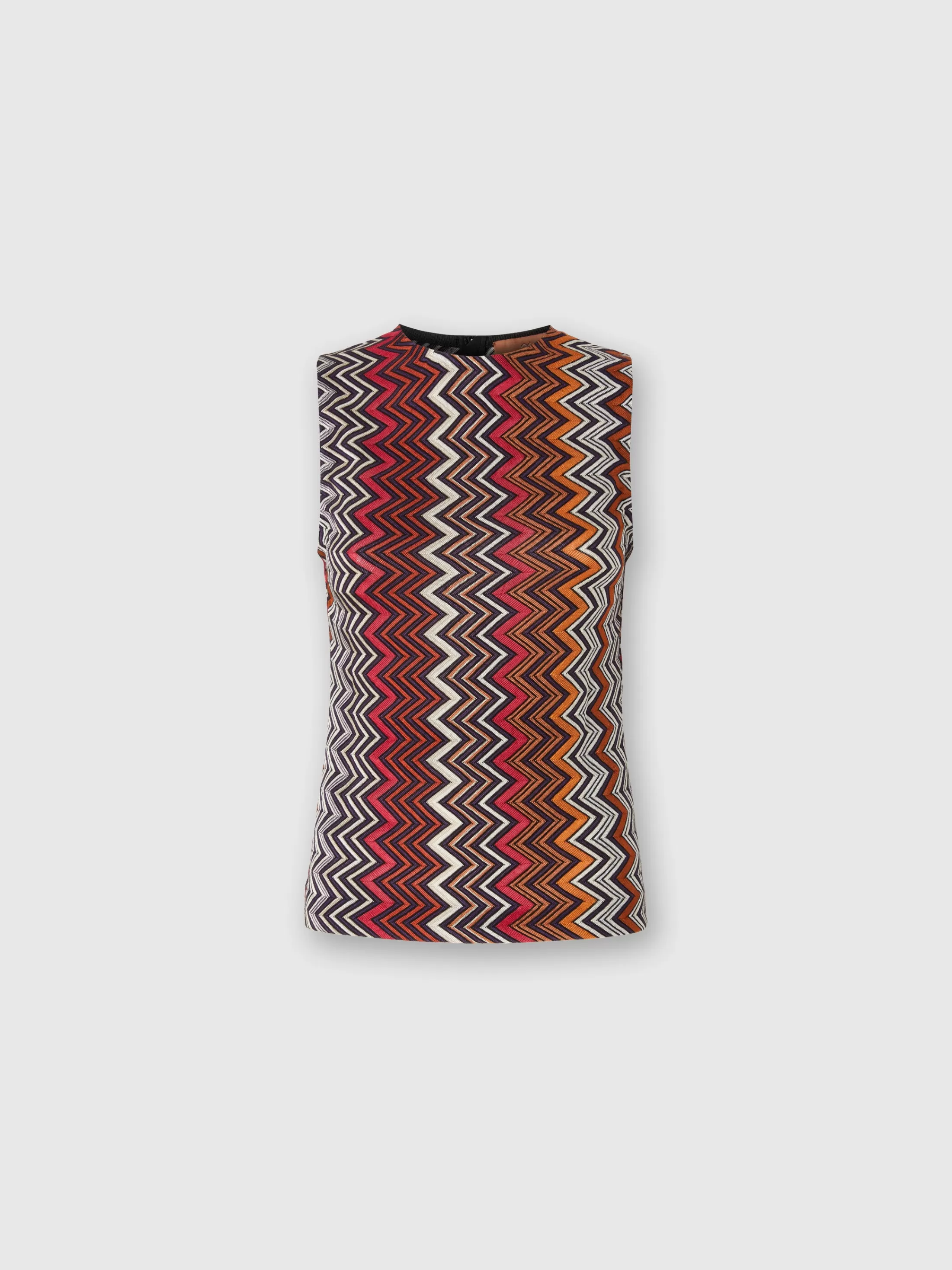 Missoni Top smanicato in lana e viscosa zig zag | Donna T-Shirt E Top