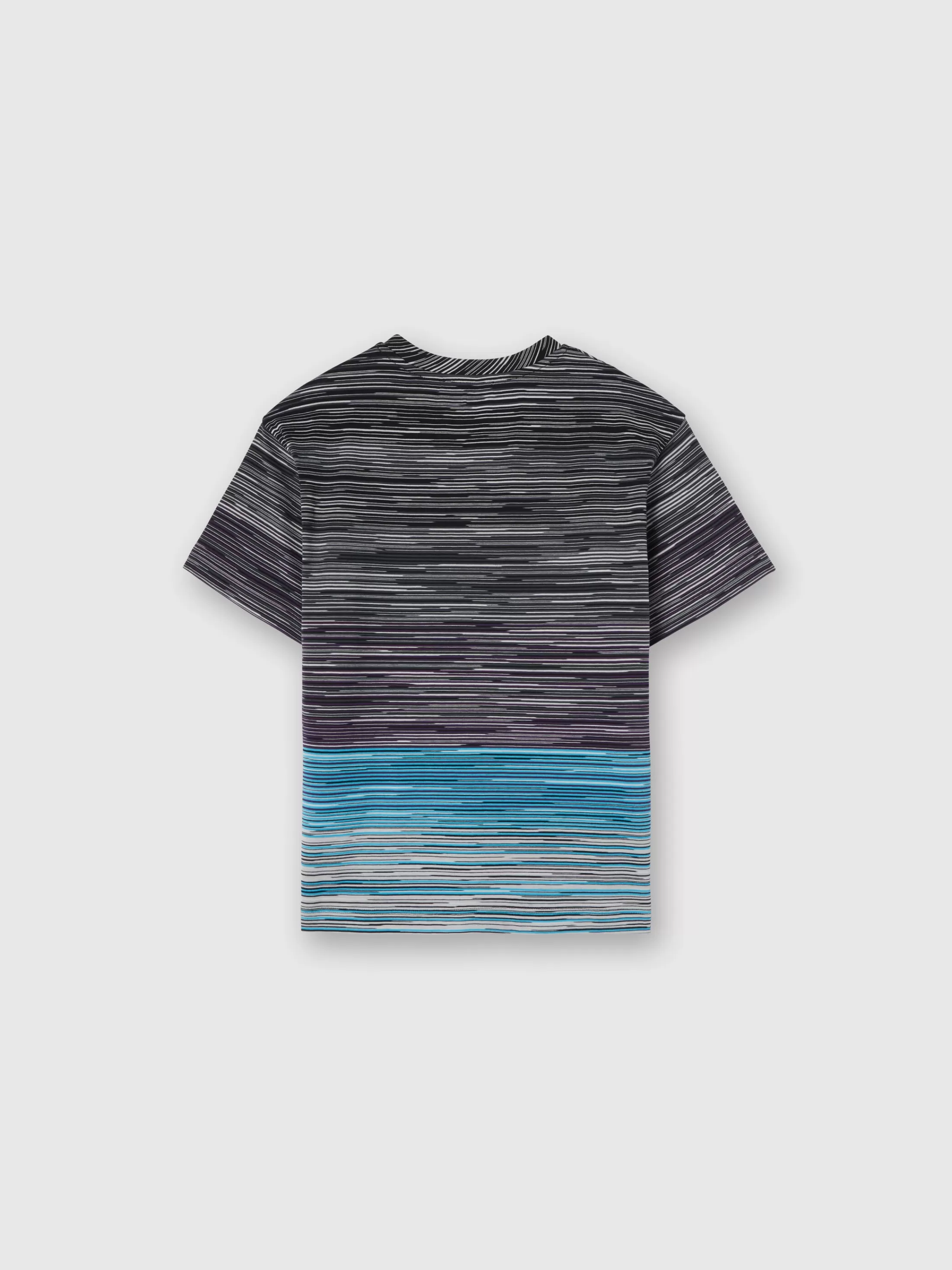 Missoni T-shirt girocollo in cotone fiammato con logo | Bambino Abbigliamento