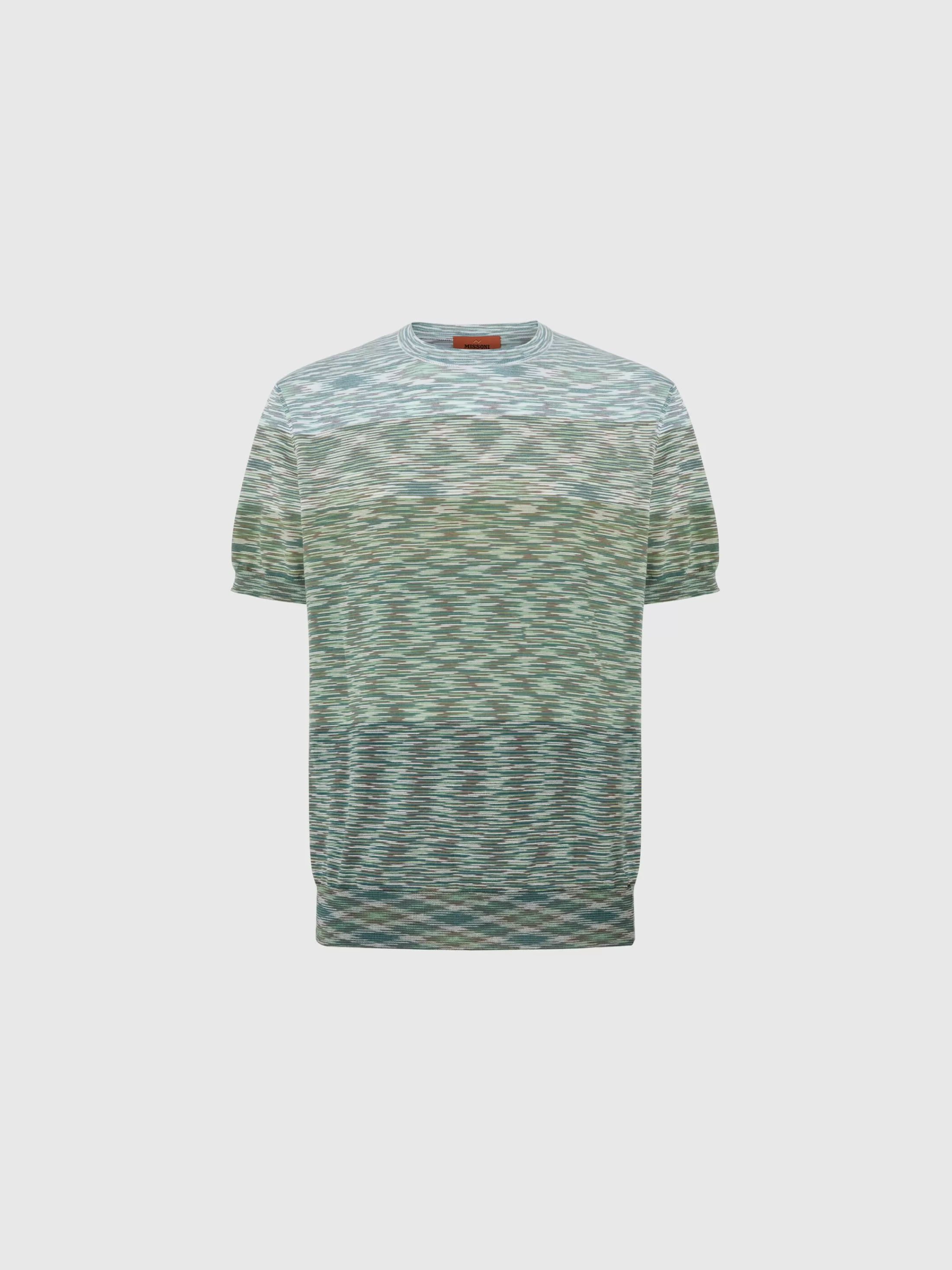 Missoni T-shirt girocollo in cotone fiammato dégradé | Uomo Polo & Tshirts