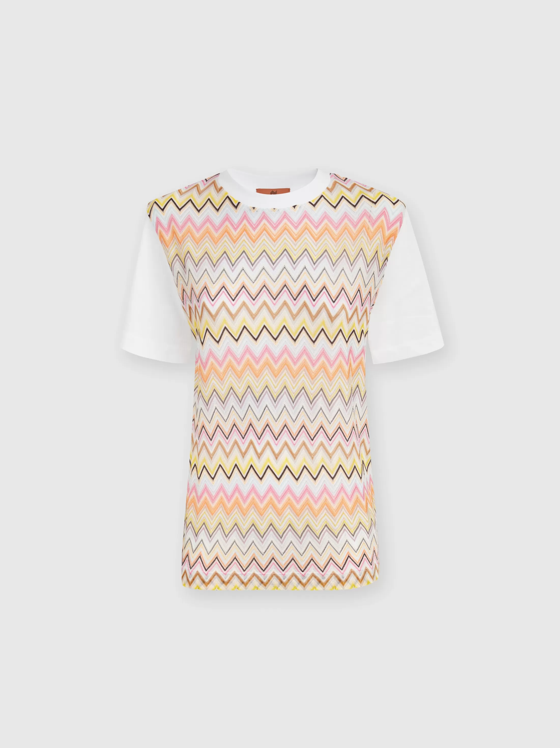 Missoni T-shirt in jersey di cotone con inserti chevron | Donna T-Shirt E Top