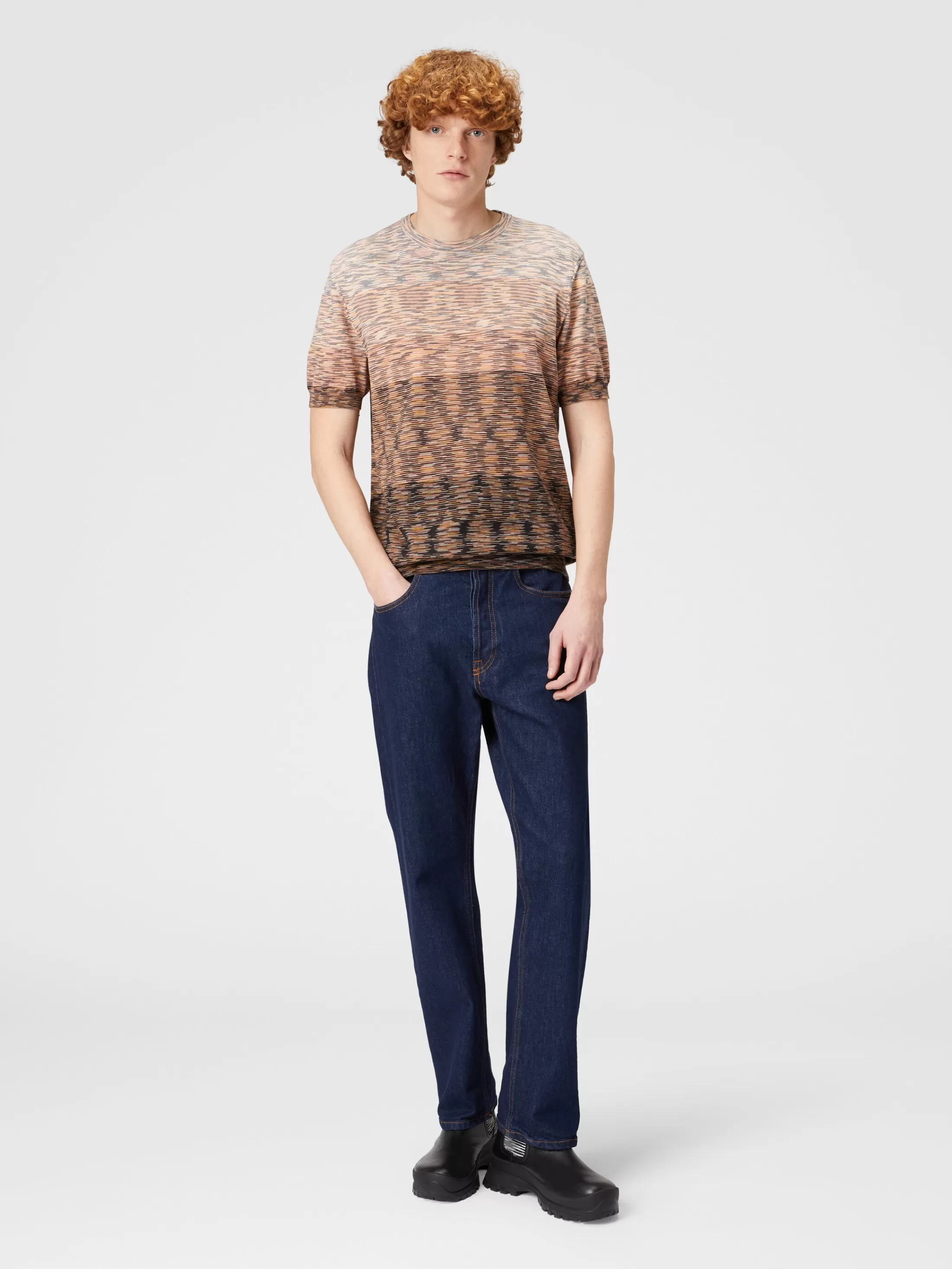 Missoni T-shirt in maglia fiammata di cotone | Uomo Polo & Tshirts